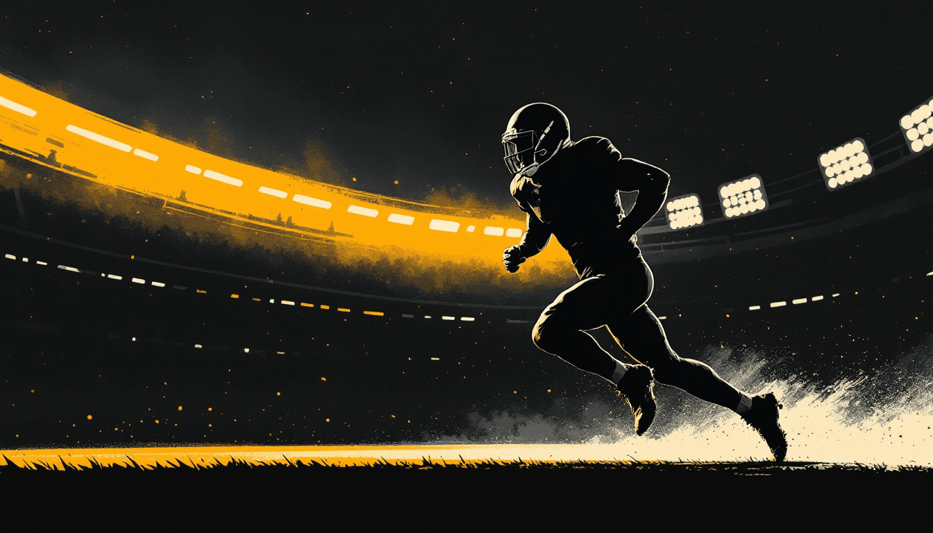 Stylized illustration for The Greatest Running Backs in NFL History, Ranked