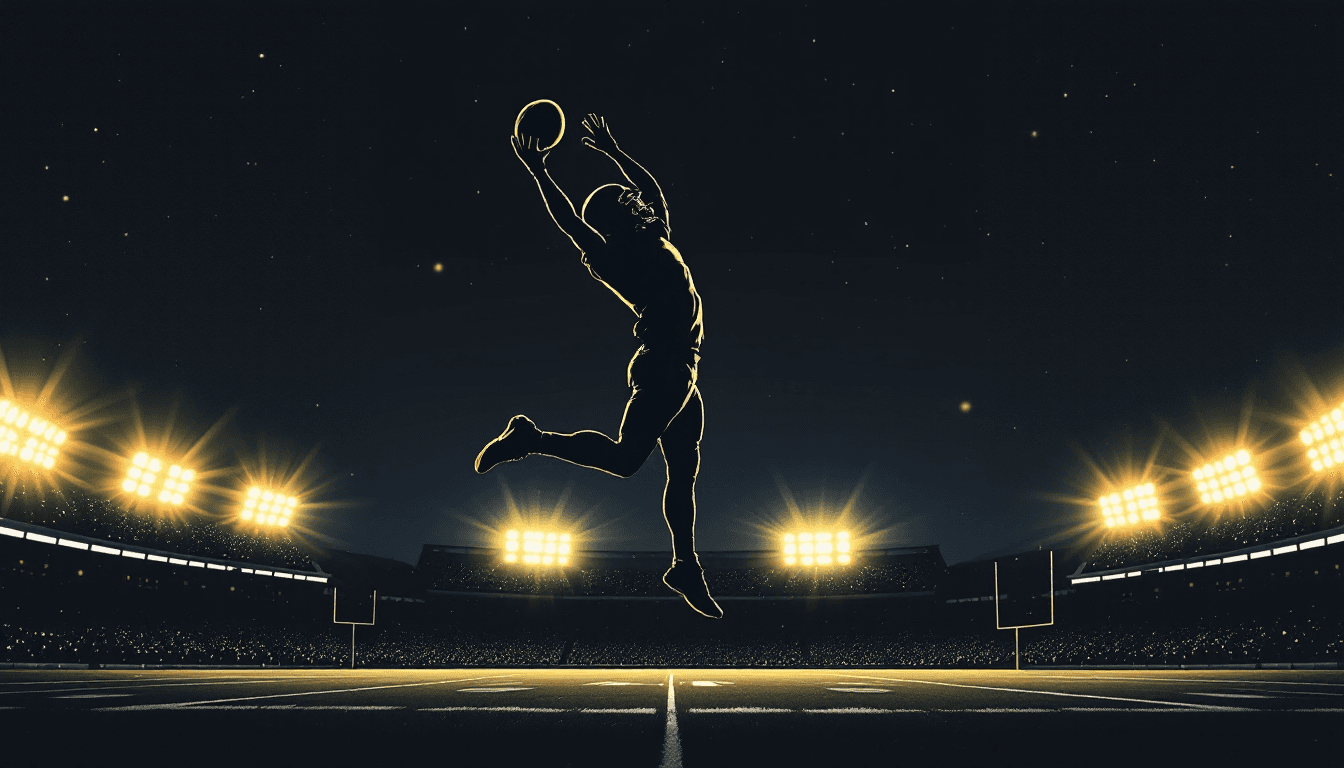 Stylized illustration for The Greatest Wide Receivers in NFL History, Ranked